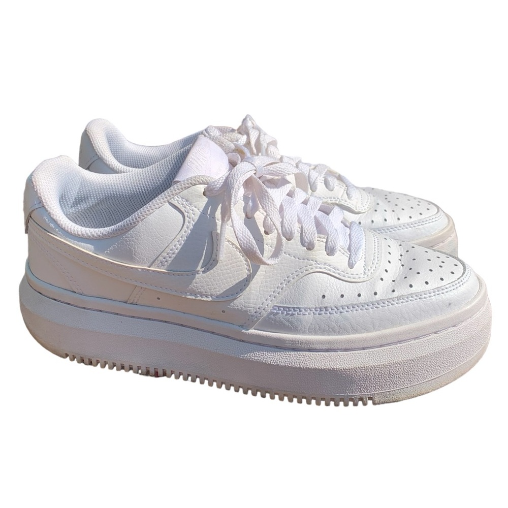 Nike Court Vision Alta LTR Women's Size 9 US Triple White Sneakers